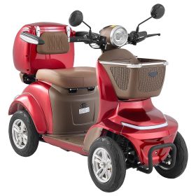 Heavy Duty 4-Wheel Mobility Scooters for Seniors & Adults, 500lbs Capacity, 21.5 Miles 3-Speed Long Range